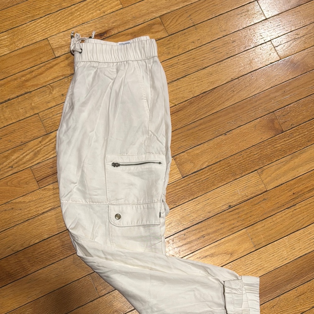 Banana Republic Cream Ankle Cropped Pants